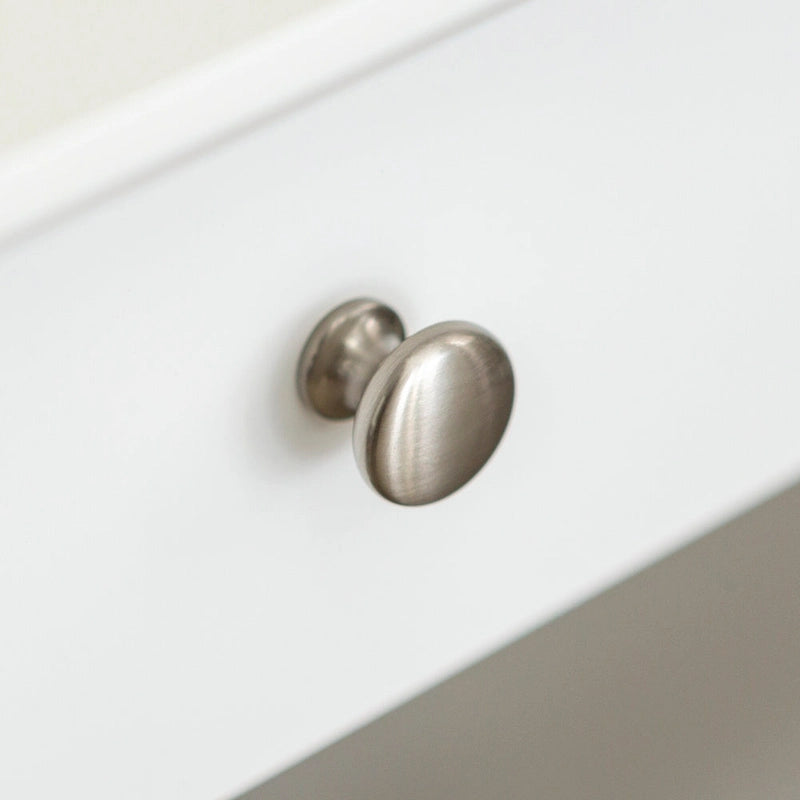 48-Inch Compact Computer Desk with Drop-Down Keyboard Tray, File Drawer & Storage, White MDF