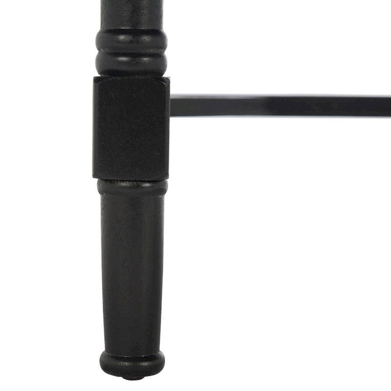 Traditional carved writing desk with 2 drawers and an open frame design, suitable for a home office.