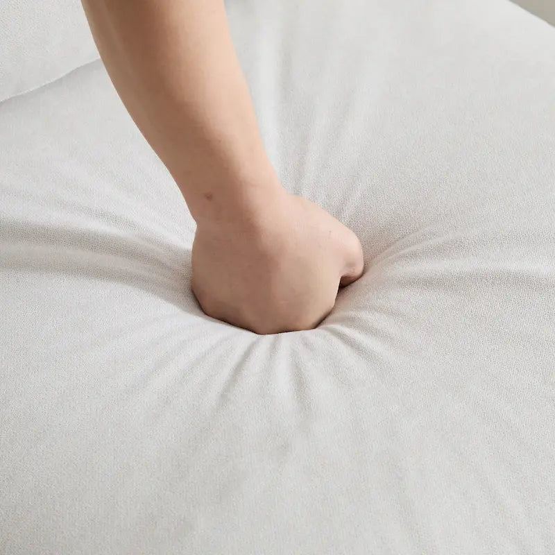 Modern Modular Sectional Sofa with Reversible Chaise & Ottoman, Upholstered Fabric & Solid Wood Frame, Easy Assembly