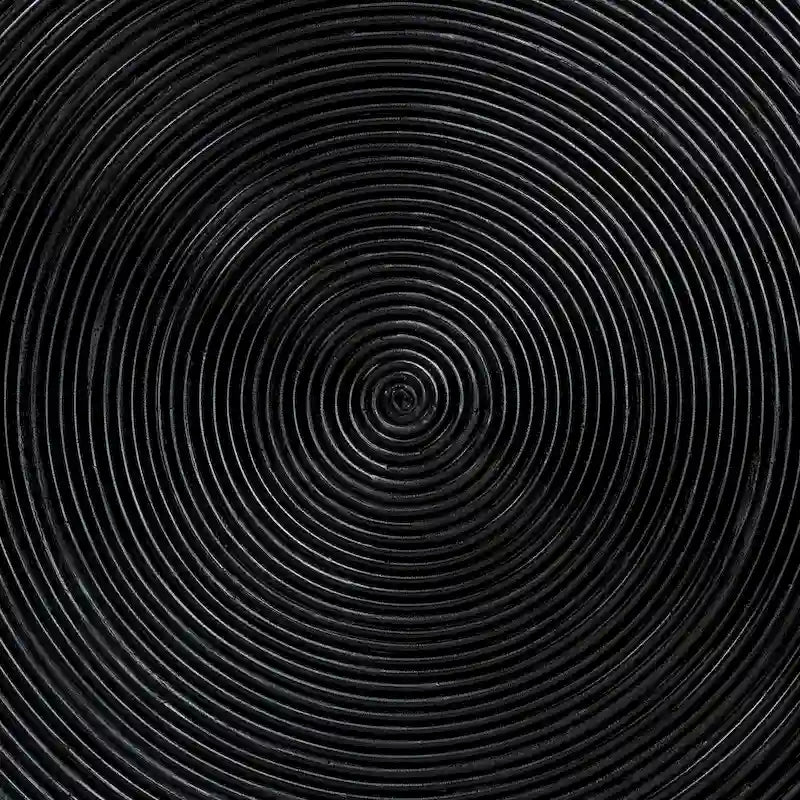 Tokyo Laminated Natural Rattan Coffee Table - Handcrafted Drum Table for Living Room, Coastal Boho Style Furniture