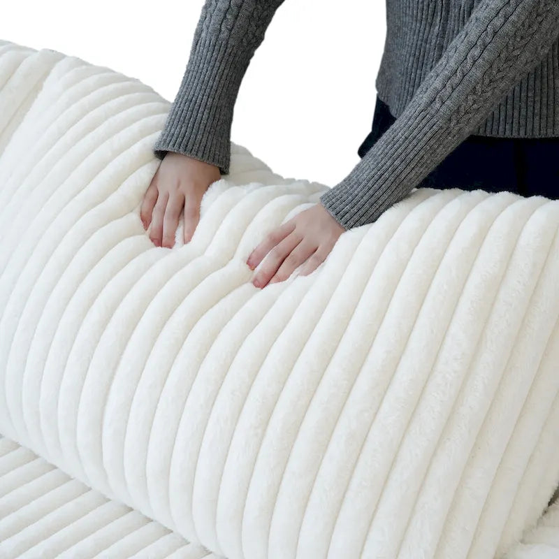 Modular Sectional Sofa with Removable Covers, Supports 400 lbs per Seat, Plush Fabric & Pine Frame