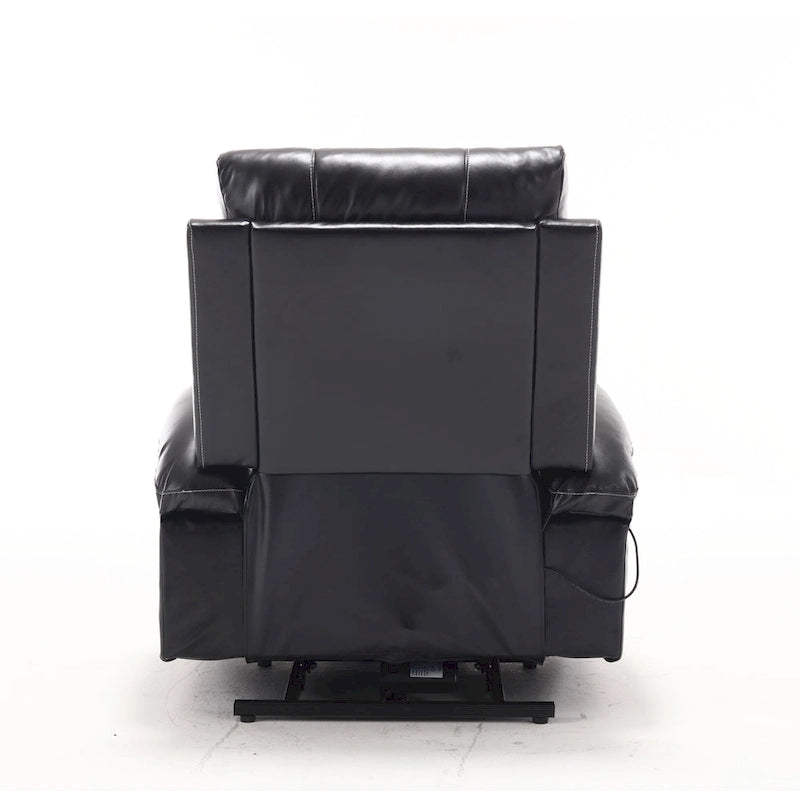 Power Lift Recliner Chair Electric Massage Heat Sofa with Wide Seat, Side Pockets, Cup Holders and Timer for Seniors