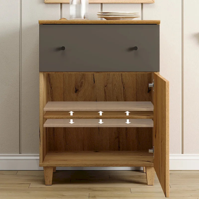 A three-in-one wide modern dressing table, equipped with 8 drawers and 4 adjustable compartments, includes an anti-tipping safety kit and a faux linen finish.