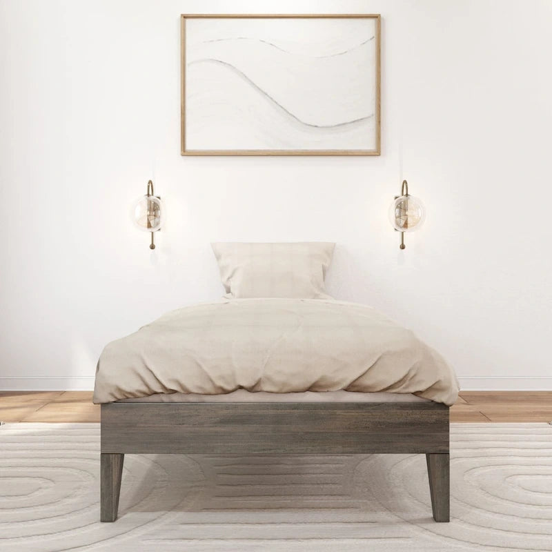 Plank and Beam Twin-Size Platform Bed