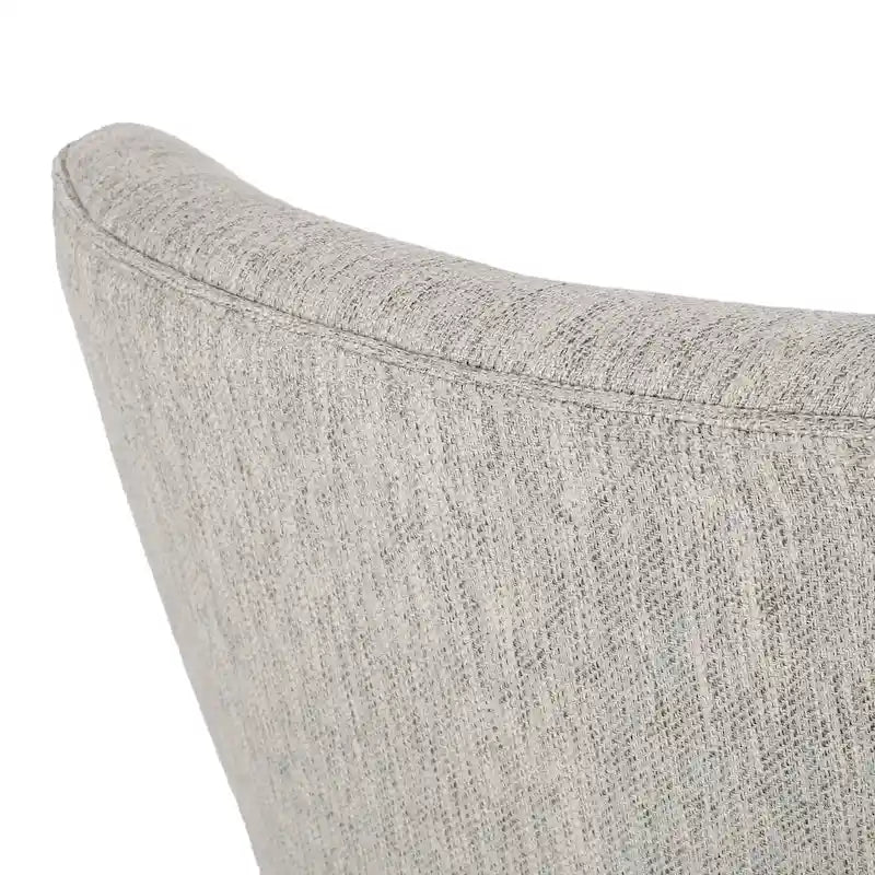 Fabric Upholstered Dining Chairs with Rubberwood Legs, Set of 2