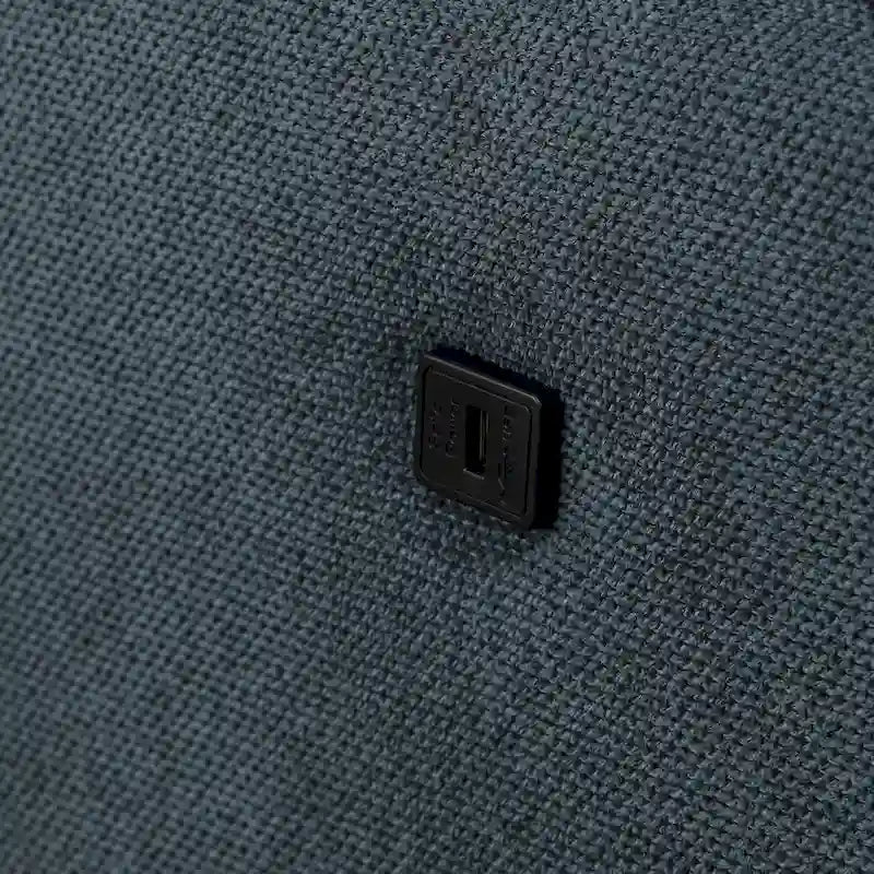 Mid-Century Modern Loveseat Sofa with USB Charging Ports, High-Density Foam & Pine Wood Frame