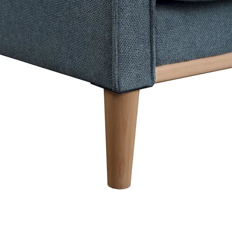 Mid-Century Modern Loveseat Sofa with USB Charging Ports, High-Density Foam & Pine Wood Frame