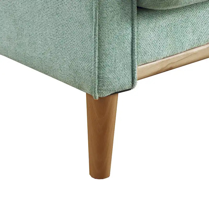 Mid-Century Modern Loveseat Sofa with USB Charging Ports, High-Density Foam & Pine Wood Frame