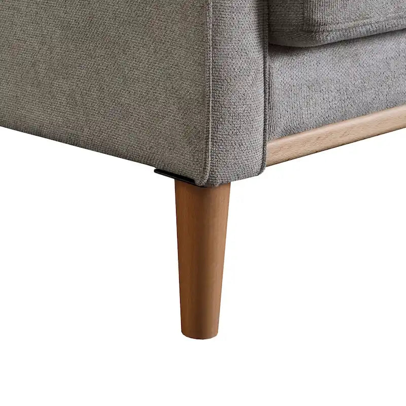 Mid-Century Modern Loveseat Sofa with USB Charging Ports, High-Density Foam & Pine Wood Frame