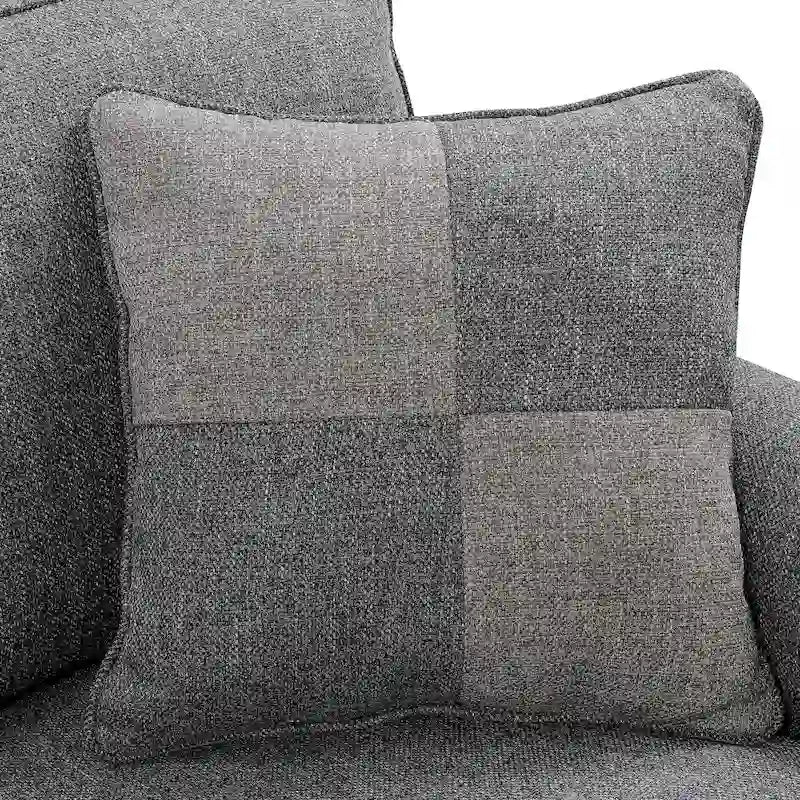 Transitional L-Shaped Sectional Sofa, Modular Reversible Design with Plush Cushions & Pillows, Seats 5, 600 lb Capacity