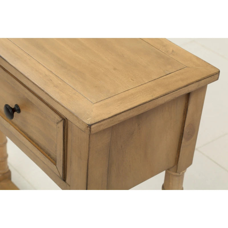 Console Table Sofa Table Easy Assembly with Two Storage Drawers and Bottom Shelf for Living Room, Entryway