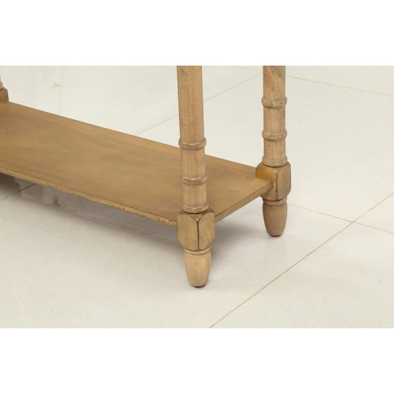 Console Table Sofa Table Easy Assembly with Two Storage Drawers and Bottom Shelf for Living Room, Entryway