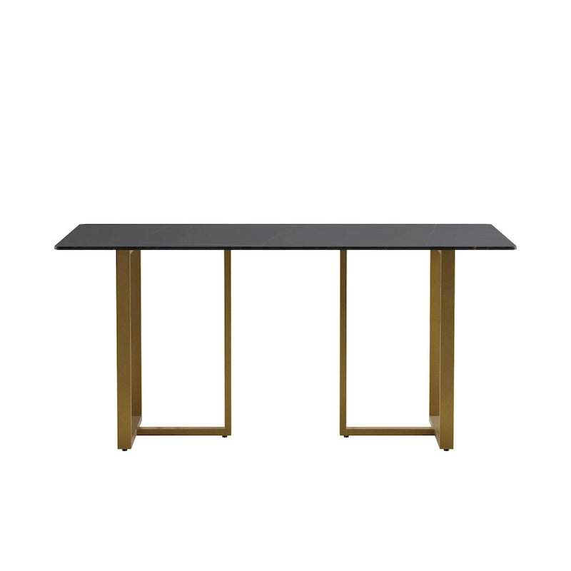 A rectangular marble dining table will add a touch of modern elegance to your dining room.