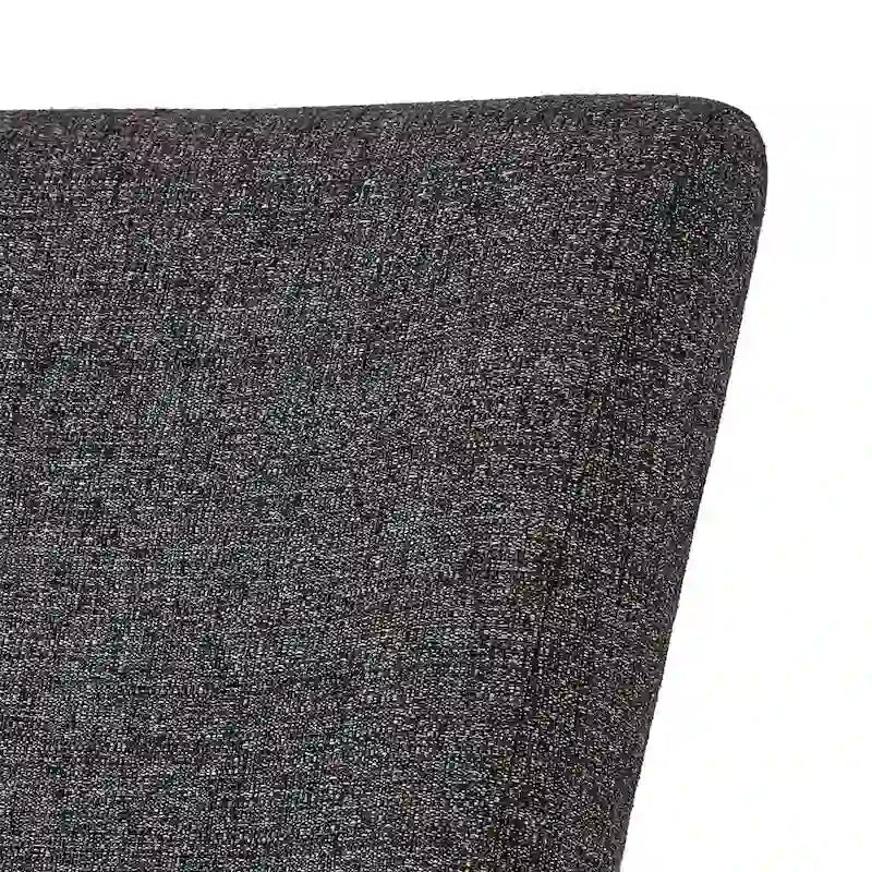 Set of 2 Contemporary Upholstered Dining Chairs, Espresso Rubberwood Legs, Velvet or Linen, 20.5" Seat Height