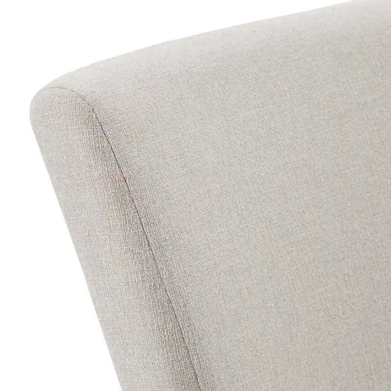 Set of 2 Contemporary Upholstered Dining Chairs, Espresso Rubberwood Legs, Velvet or Linen, 20.5" Seat Height