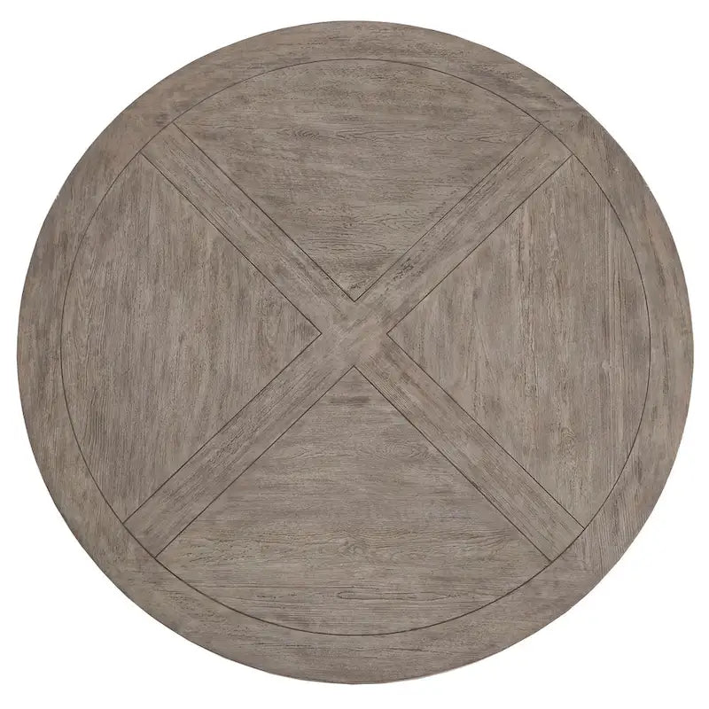 AntiQue-Style Gray Round Dining Table