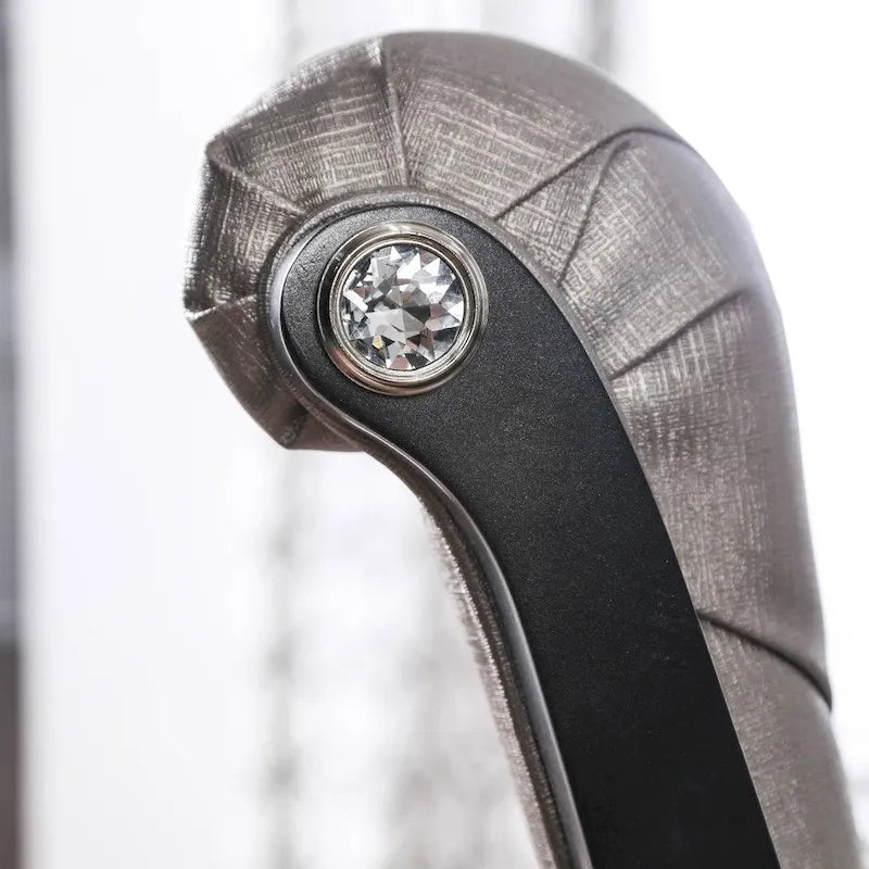 Champagne Faux Leather Dining Chairs with Button Tufted Back, Set of 2