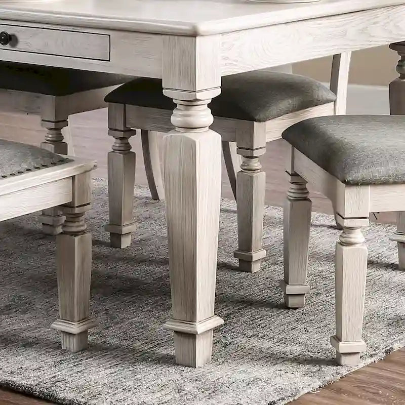 72-Inch Oak Finish Dining Table with Saber Legs, Seats 4-6