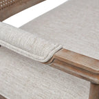 Natural cotton and linen two-seater sofa