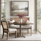 Natural cotton and linen two-seater sofa