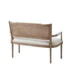 Natural cotton and linen two-seater sofa