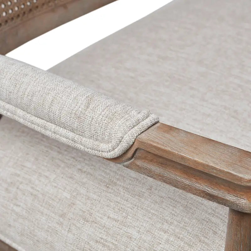 Natural cotton and linen two-seater sofa