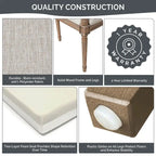 Natural cotton and linen two-seater sofa