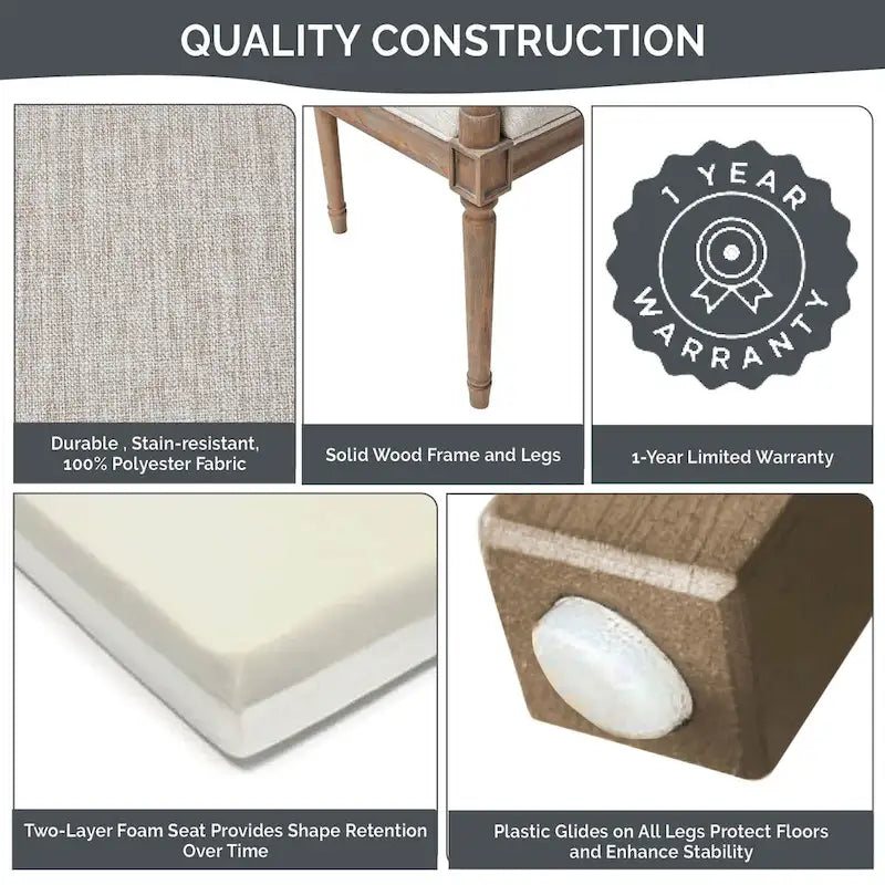 Natural cotton and linen two-seater sofa