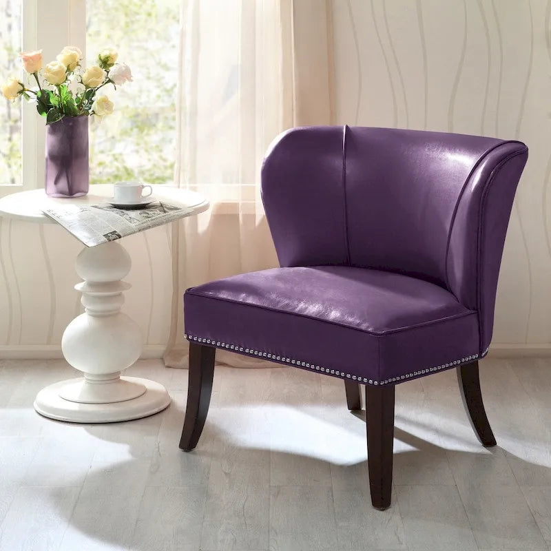Purple Armless Leisure Chair