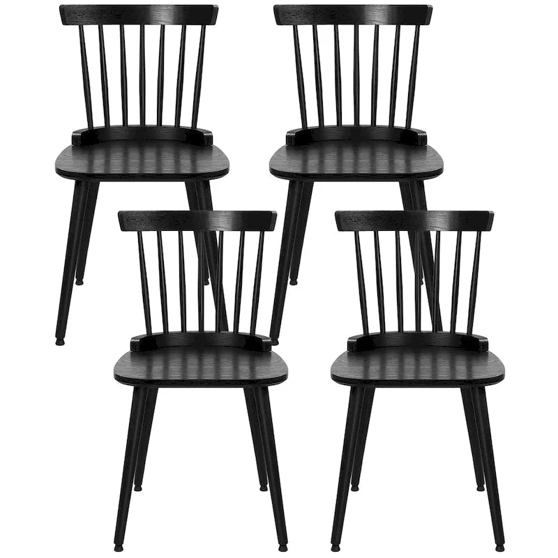 Set of 2/4 Solid Wood Windsor Chairs, 330 lb Capacity, Ergonomic Backrest, Anti-Slip Feet