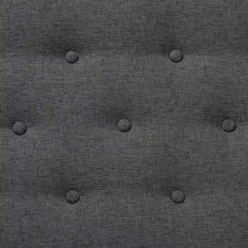 Mid-Century Modern Upholstered Bench with Button Tufting & Tapered Walnut Legs, 48.4" Wide