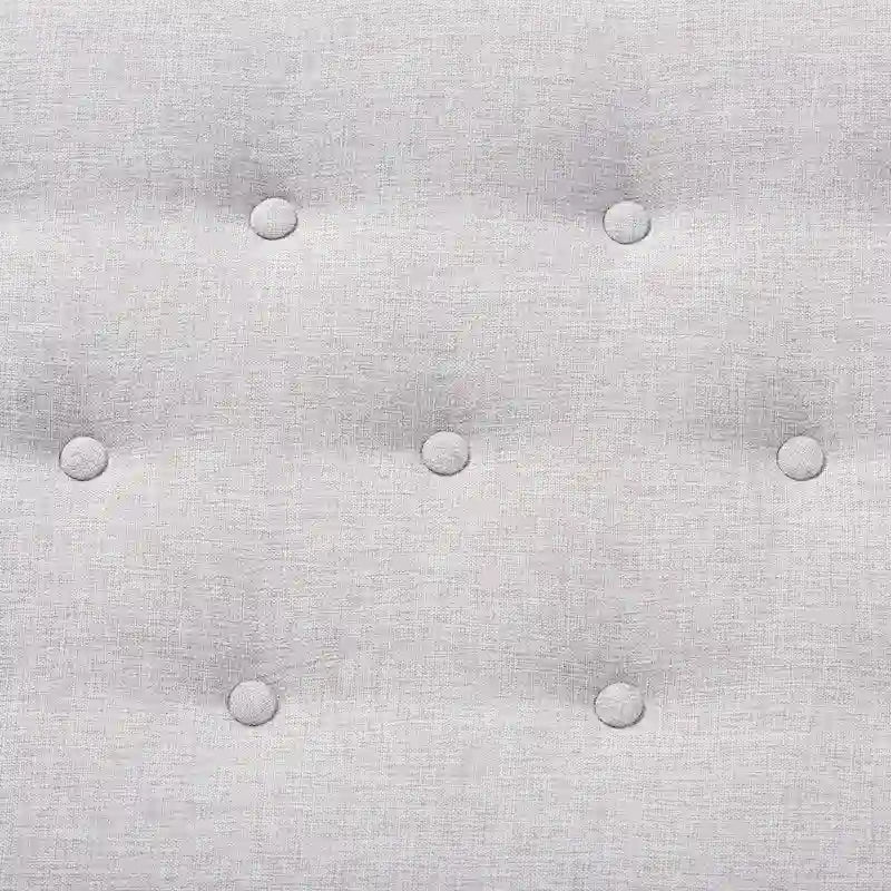 Mid-Century Modern Upholstered Bench with Button Tufting & Tapered Walnut Legs, 48.4" Wide