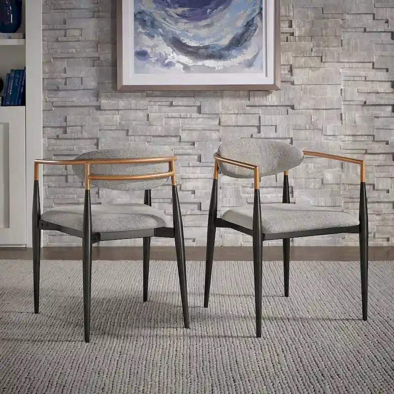 Decatur Mid-century Dining Chair with Two-tone Copper & Black Finish (Set of 2) by iNSPIRE Q Modern