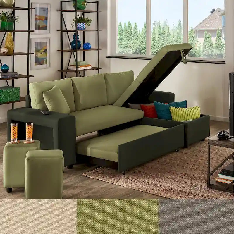 Lorca 2-tone Convertible Sofa with Storage by iNSPIRE Q Modern