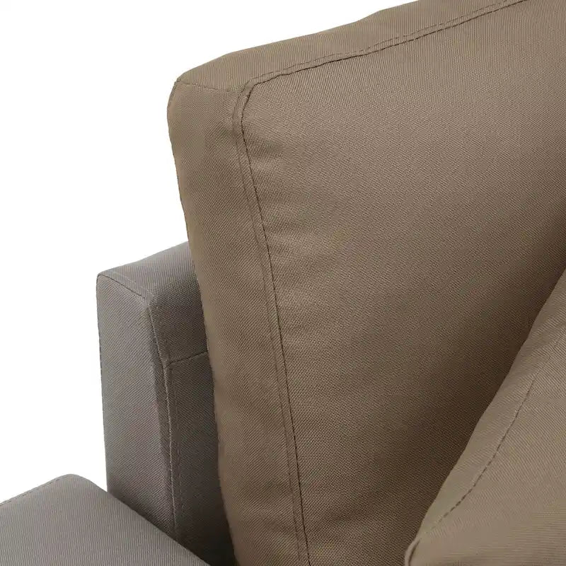 A convertible sofa bed, combined with "hidden storage" and an "L-shaped design," demonstrates its versatility.