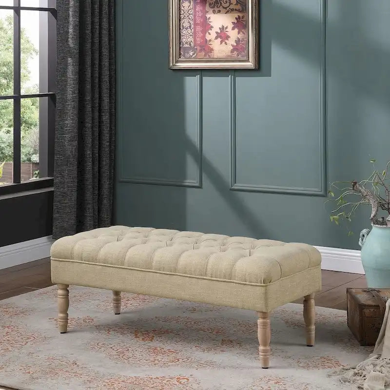 HomePop Classic Tufted top Upholstered Bench