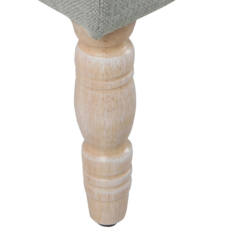 Classic button-tufted bench, 42-inch multi-functional storage ottoman with wooden legs.