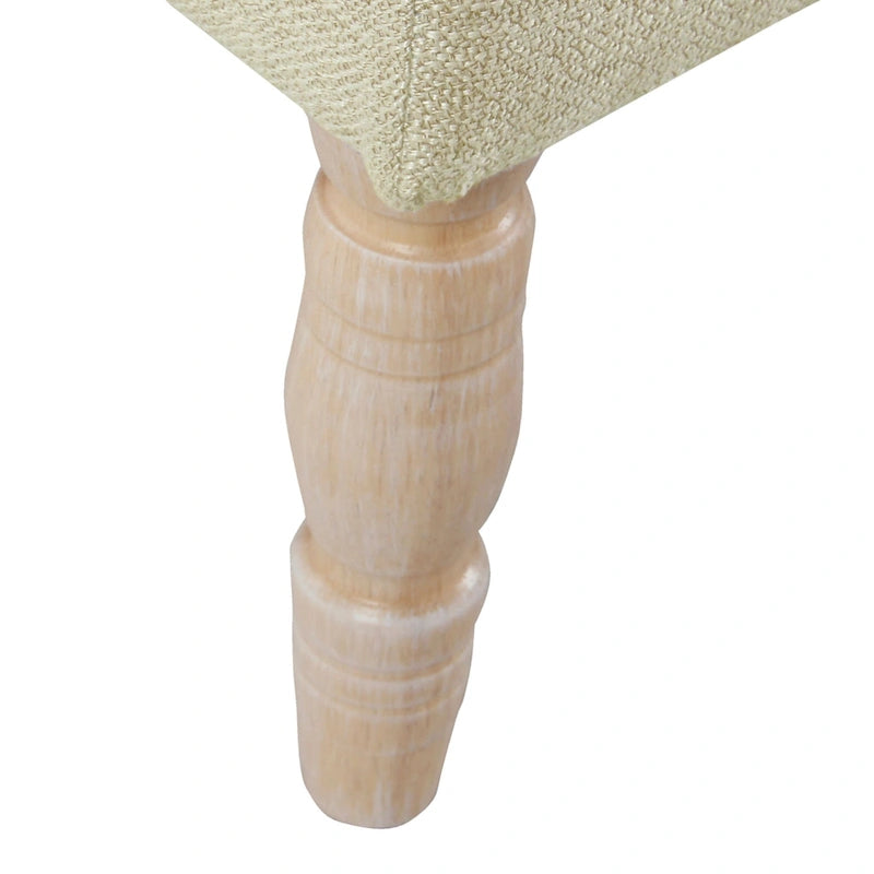 Classic button-tufted bench, 42-inch multi-functional storage ottoman with wooden legs.