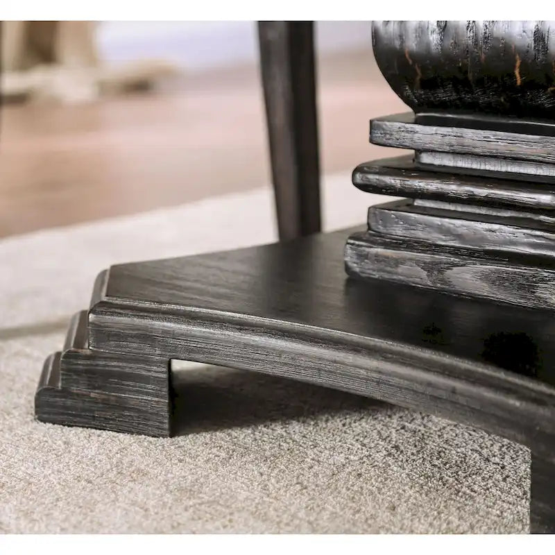 5-Piece Dining Set with Marble Tabletop & Upholstered Chairs, Country Style, 48" Table, 250 lb Chair Capacity