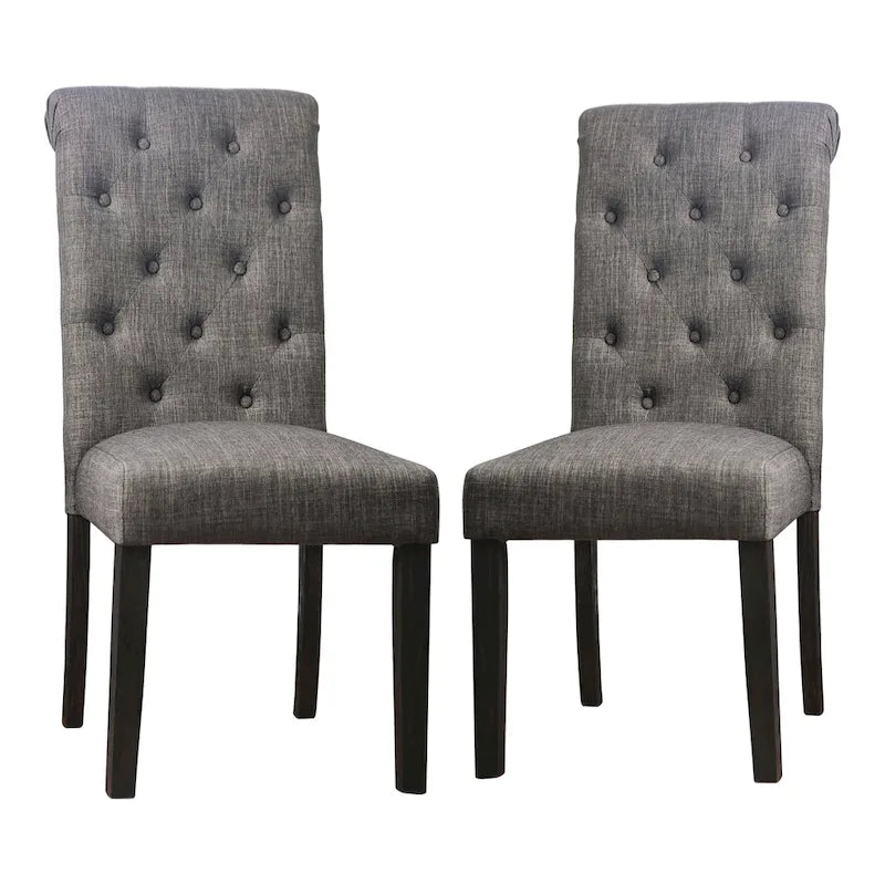 5-Piece Dining Set with Marble Tabletop & Upholstered Chairs, Country Style, 48" Table, 250 lb Chair Capacity