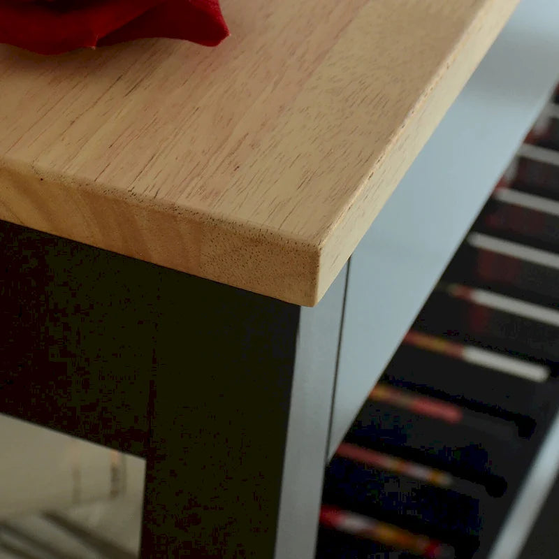 Rolling Kitchen Island with 2 Locking Casters, 40"L Storage Cart, Cabinet & Drawer for Organization