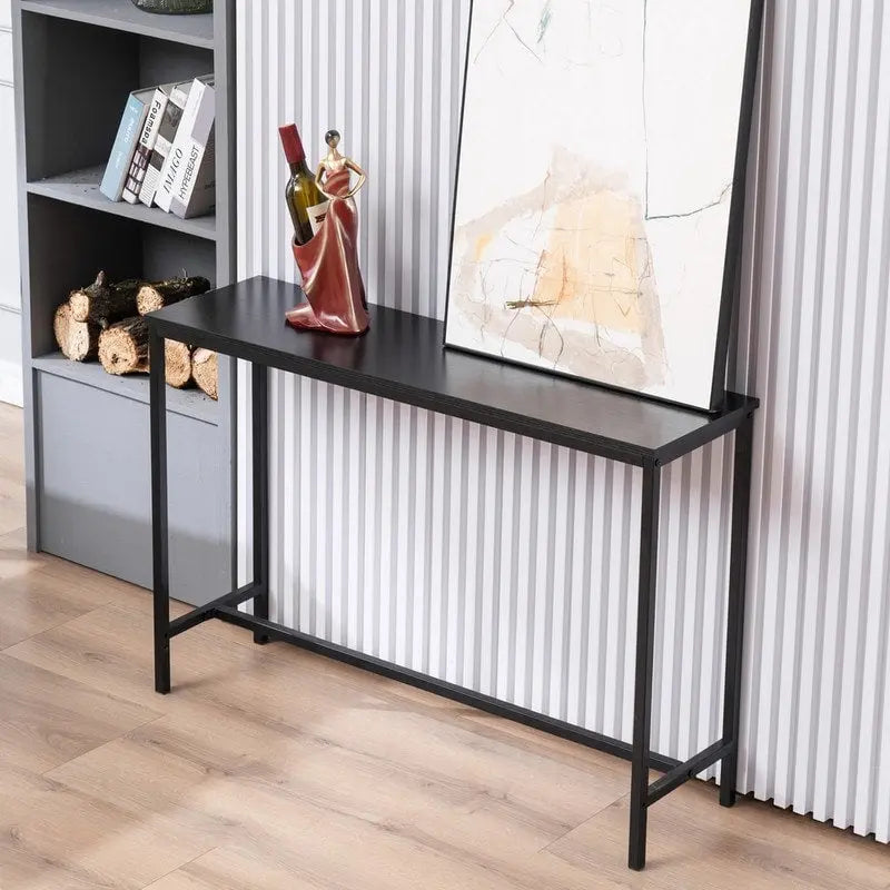 Entryway Console Table with Metal Frame, 41.34" Long Modern Industrial Design, Holds 55 lbs