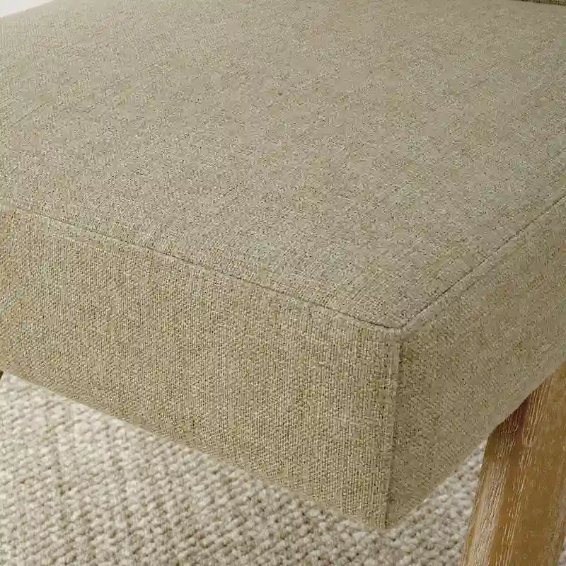 Linen-Cotton Blend Parson Chair, Chandigarh-Inspired Design with Rubber Wood Legs, 3 Neutral Colors