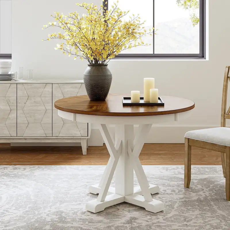 Country-Style Round Dining Table