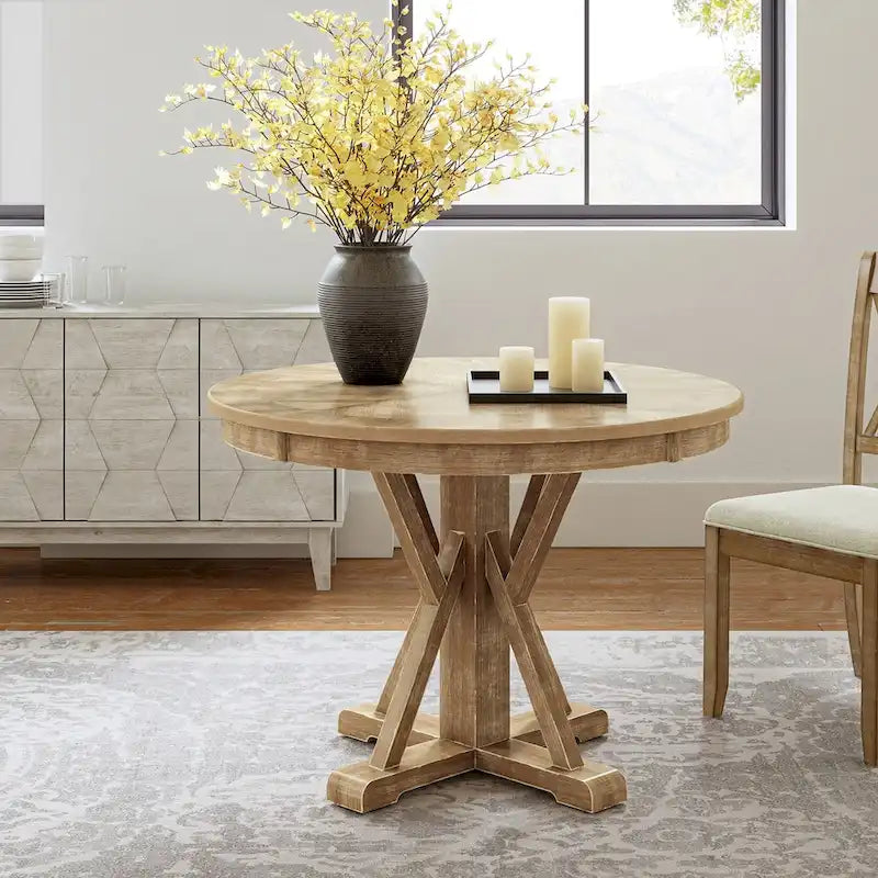 Country-Style Round Dining Table