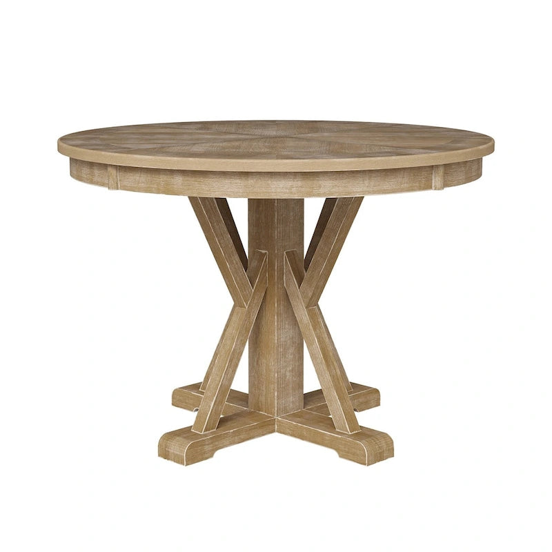 Country-Style Round Dining Table