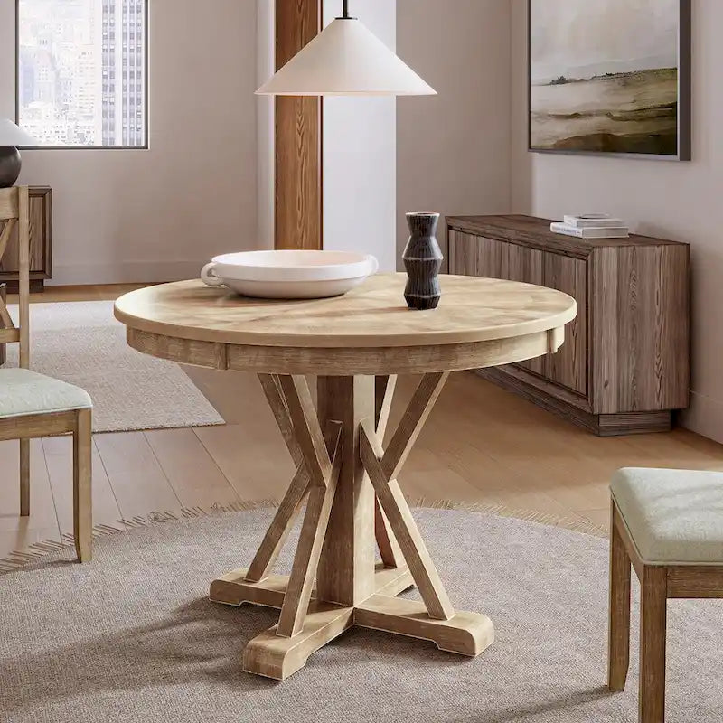Country-Style Round Dining Table