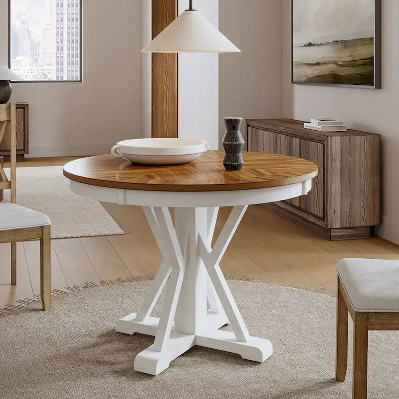 Country-Style Round Dining Table