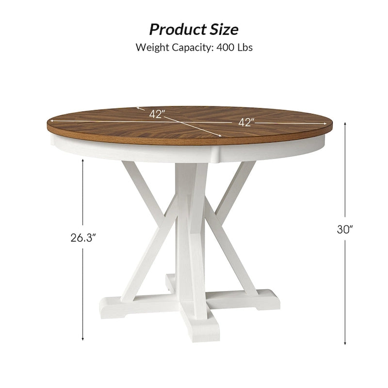 Country-Style Round Dining Table