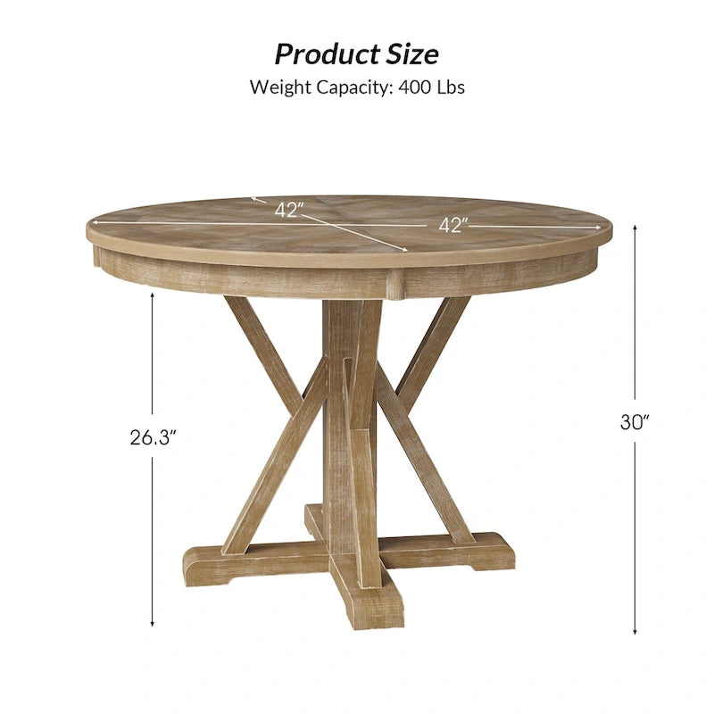 Country-Style Round Dining Table